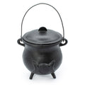 Extragrande Caldero de hierro fundido con Triple Luna 23x18 cm (al menos 4 kg)