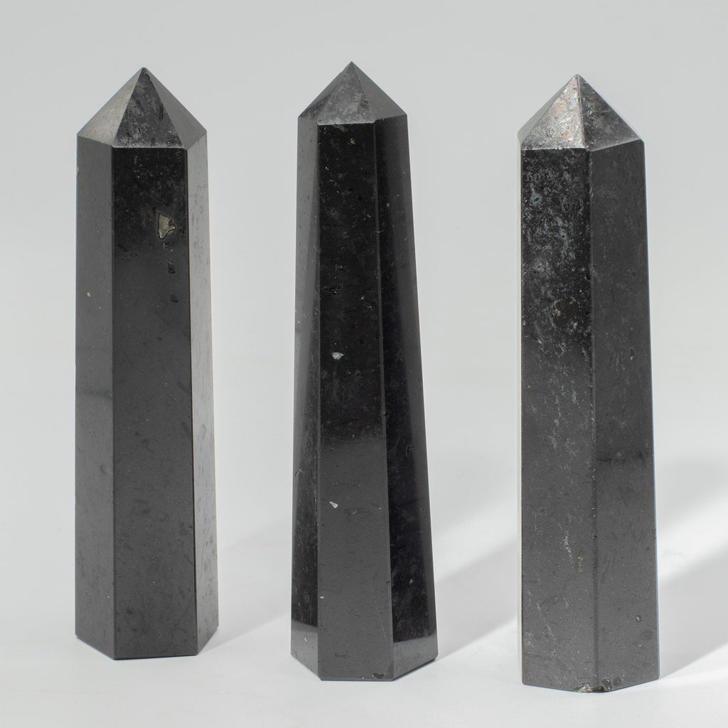 Punta obelisco de seis caras de gema aprox. 17 cm - Turmalina negra